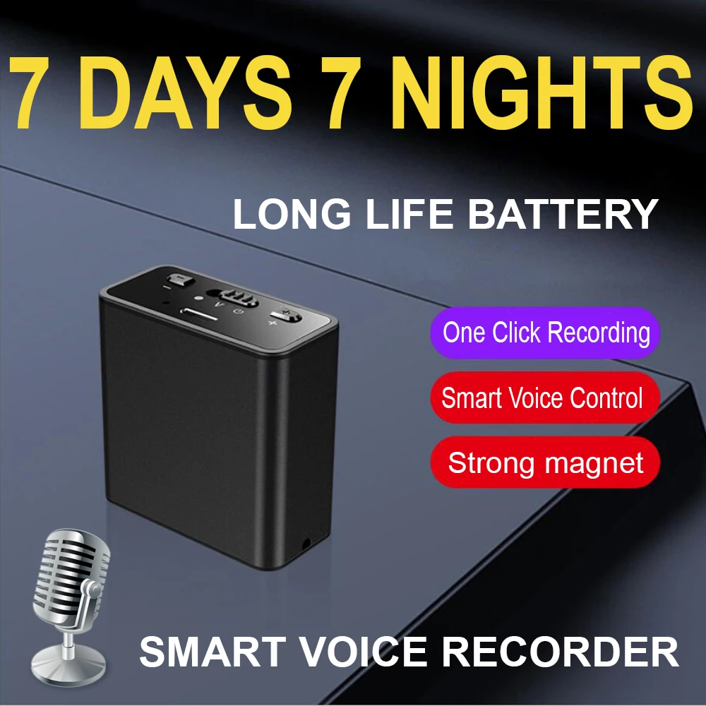 

NEW 8GB 16GB 32GB Mini Digital Voice Recorder Voice Activation One-Touch Recording Listening Device Voice Recorder for Meeting