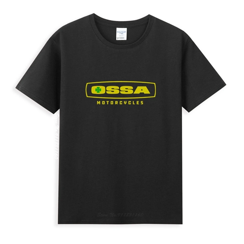 

OSSA Motorcycle Logo Classic Black T-Shirt Newest Summer Men's Short Sleeve Popular Tees Shirt Tops Novel Unisex