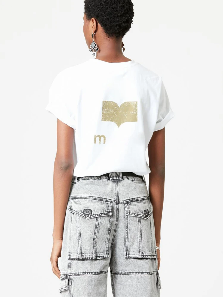 

Women T-shirt 2022 Spring and Summer New Round Neck 100% Cotton Solid Color Letter Short-sleeved Printed Women T-shirt