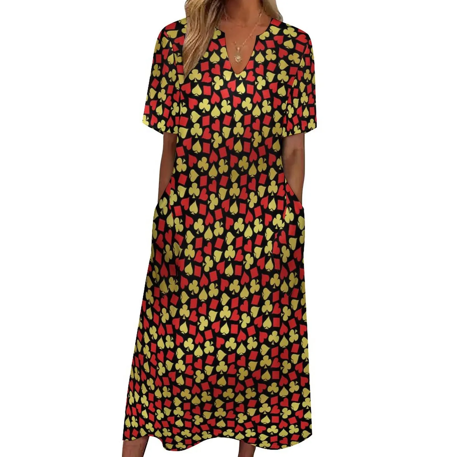 

Женское длинное платье в стиле бохо, весеннее платье с принтом сердца, пляжное платье макси для ночного клуба, большие размеры