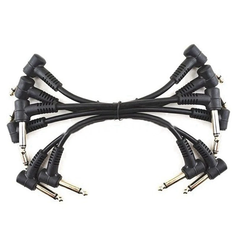 

12PCS 6 Inch Guitar Patch Cables, Black Guitar Pedal Cable Effect Cable Cord