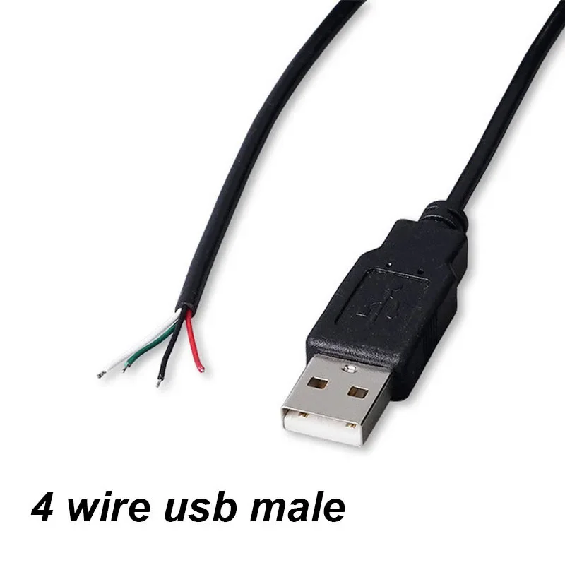 

1 м USB Тип A Мужской Женский Тип C Разъем Micro USB 2-контактный 4-контактный сердечник Кабель питания Удлинитель Адаптер ремонт Сварочный провод DIY