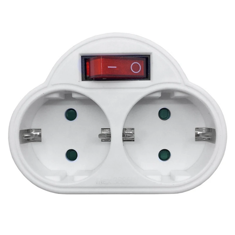 

1 Piece European Type Conversion Plug With Outlet Switch Plug Power Adapter Socket EU Plug