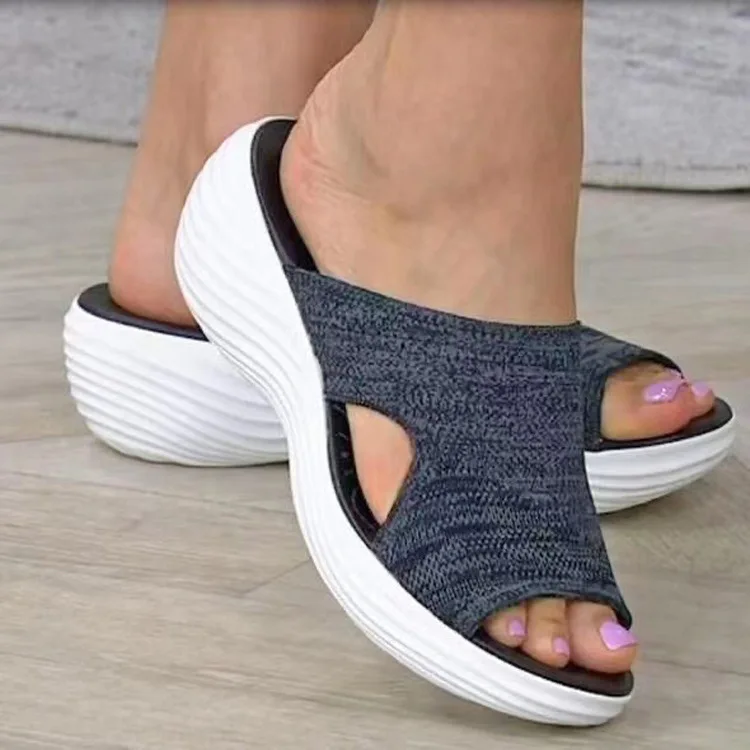 

Women Casual Beach Slippers Orthopedic Stretch Orthotic Sandals Female Open Toe Breathable Slides Stretch Cross Shoes Outdoor