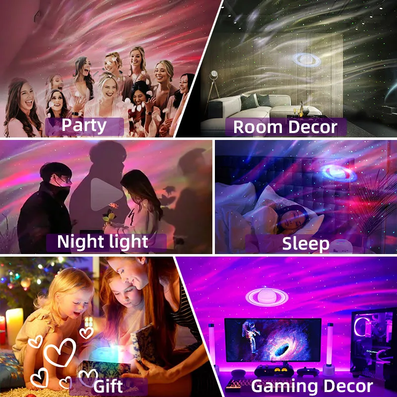 Star Galaxy Light Projector Starry Sky Moon Lamp Led Night Light Mood Rgb Speaker Space Home Bedroom Wall Room Decor Girls Gift images - 6