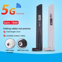 full band 3g 4g 5g folding antenna omnidirectional high gain 6000mhz 18dbi gain sma male for wireless network card wifi router