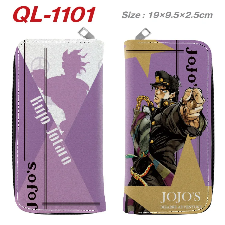 E-Mell JoJos Bizarre Adventure Golden Wind Giorno Giovanna Bruno Buccellati Trish Una Guīdo Mista Zip PU Long Wallet