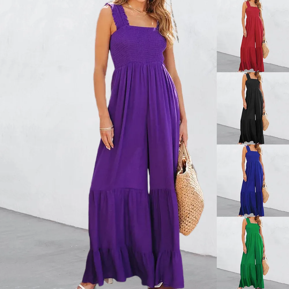 

Summer 2023 New Jumpsuit Temperament Commuting High-waist Romance Womens Rompers