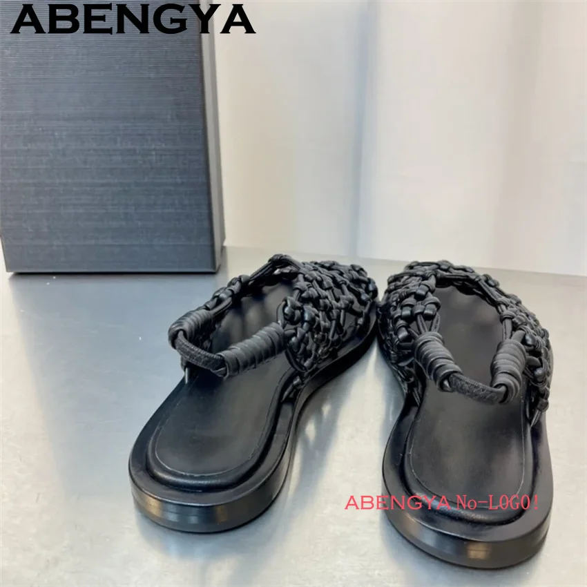 ABENGYA2020 летние новые сетчатые полые сандалии на плоской подошве, женские модные сандалии на плоской подошве с круглым носком, летние модные пляжные сандалии Mujer (art.: 3920ce65dbecd) - 3920ce65dbecd