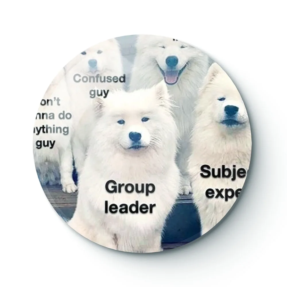 Собачий мем 029 броши на пуговицы булавка ювелирный аксессуар индивидуальная