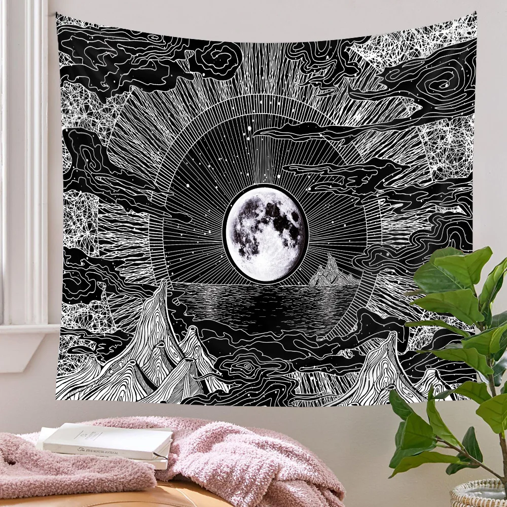

Психоделический гобелен, искусство для общежития, эстетика, настенный подвесной Таро, хиппи, настенные коврики, одеяло для декора общежития