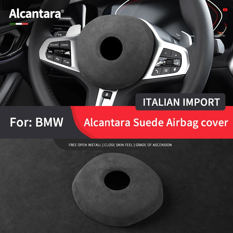 

for BMW 5/6/7 Series C Chassis Steering Wheel Cover Modification Alcantara Fur Airbag Cover Cool Modification