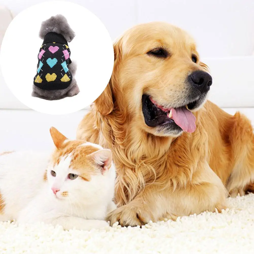 Одежда для домашних животных Black Love Diamond рождественская теплая собака милая