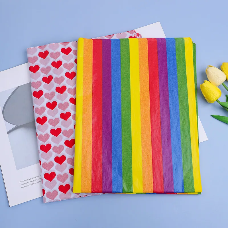 For Gift Diy Crafts Paper Wrapping Flower Festival Party Decor Packaging Rainbow