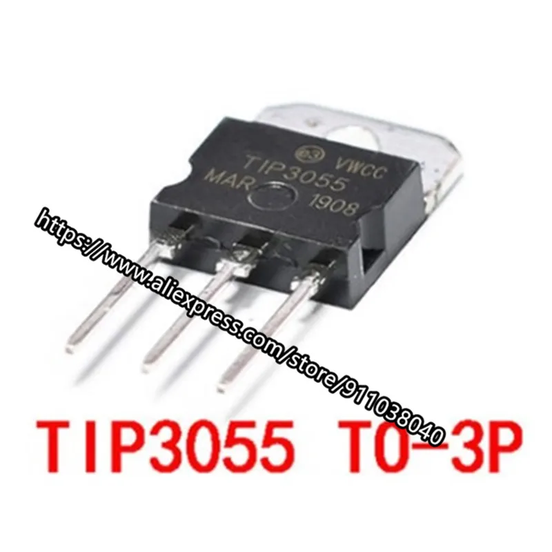 

10pcs/lot New original imported TIP3055 3055 TO247 Darlington transistor straight plug transistor