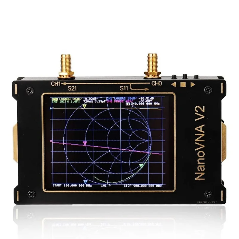 

V2 50KHz-3GHz 3G Vector Network Antenna Analyzer HF VHF UHF+3.2inch LCD