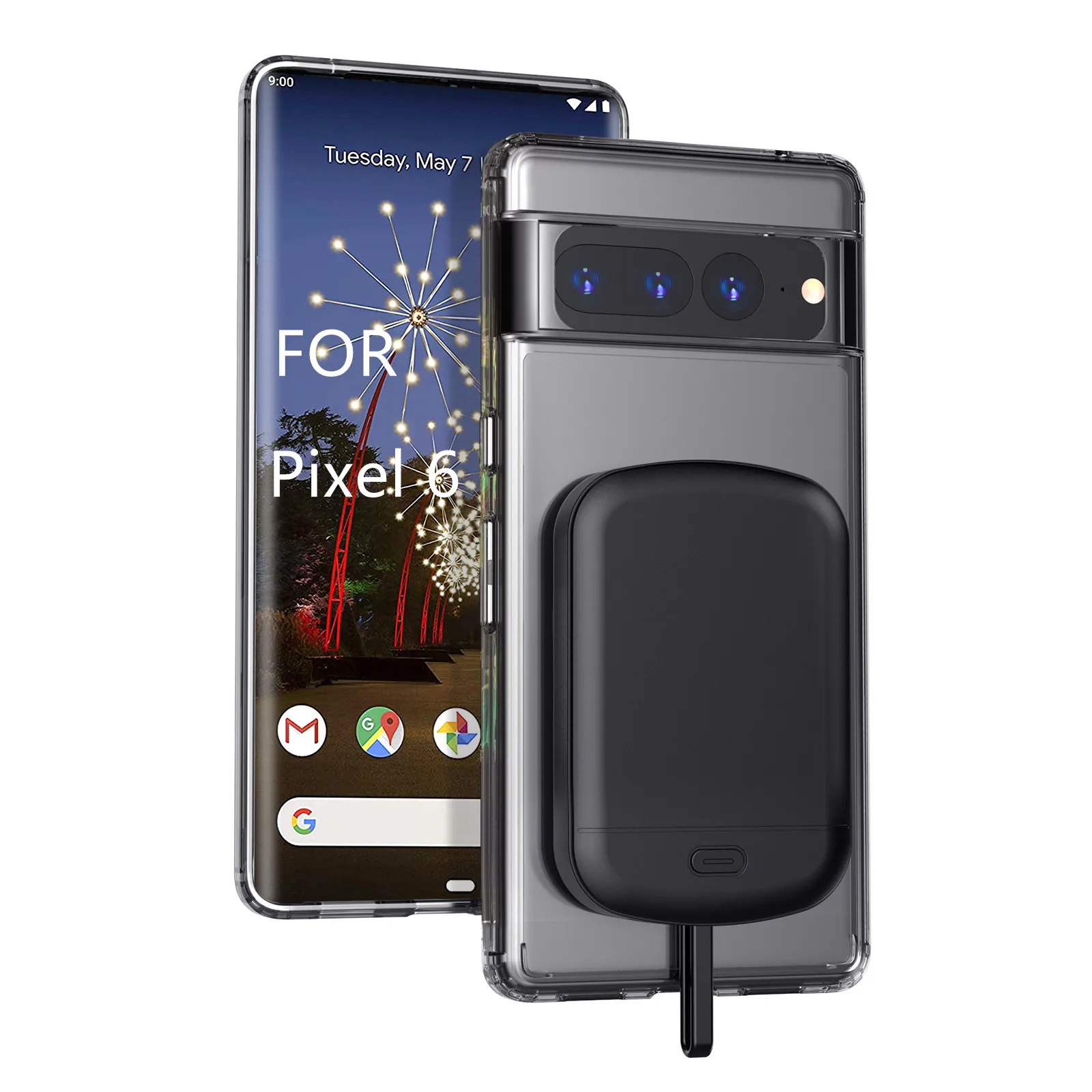 

Чехол с аккумулятором для Google Pixel 6 ,10000 мАч, Магнитный чехол с аккумулятором для Google pixel 6, внешний аккумулятор для google pixel 6