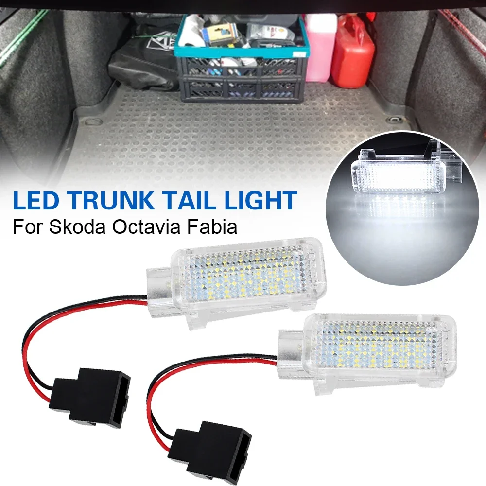 Фото 12В подсветка багажника для Skoda Kodiaq Octavia Mk2 MK3 2 3 Fabia MK1, светодиодная лампа для внутреннего освещения багажного отделения, автомобильные аксессуары. №1
