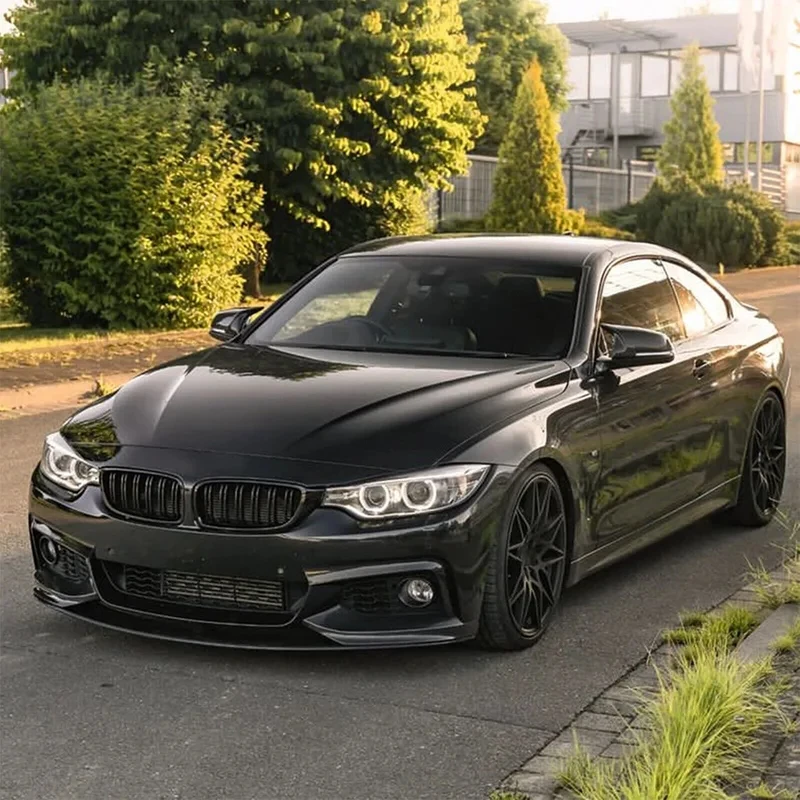 Фото Накладка-спойлер на передний бампер для BMW 4 серии F32 F33 F36 2013-2020, глянцевый черный, аксессуары для тюнинга №1