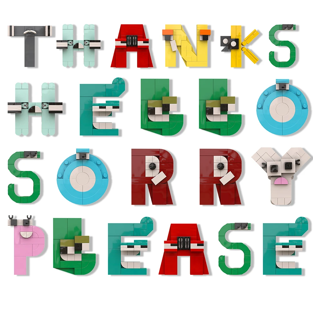 

MOC Numbers Lore Alphabet-Lore Building Blocks 26 Letter A-Z Educational DIY Bricks Alphabetic Story Toys Children Birthday Gift