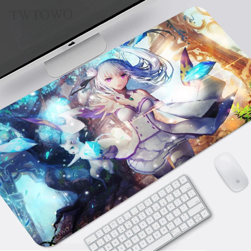 

Игровой коврик для мыши «Re:life in a отличается от нуля», XL, домашний коврик для мыши под заказ XXL, мягкий Настольный коврик для мыши из натуральн...