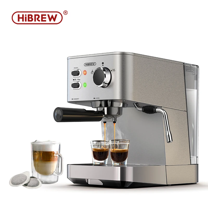 

Кофе-машина для эспрессо HiBREW 20 бар, полуавтоматическая машина для приготовления эспрессо, капучино H10