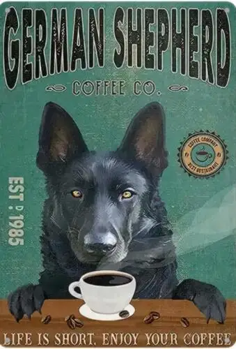Кофейный металлический жестяной знак немецкая овчина кофе ко. Настенный декор
