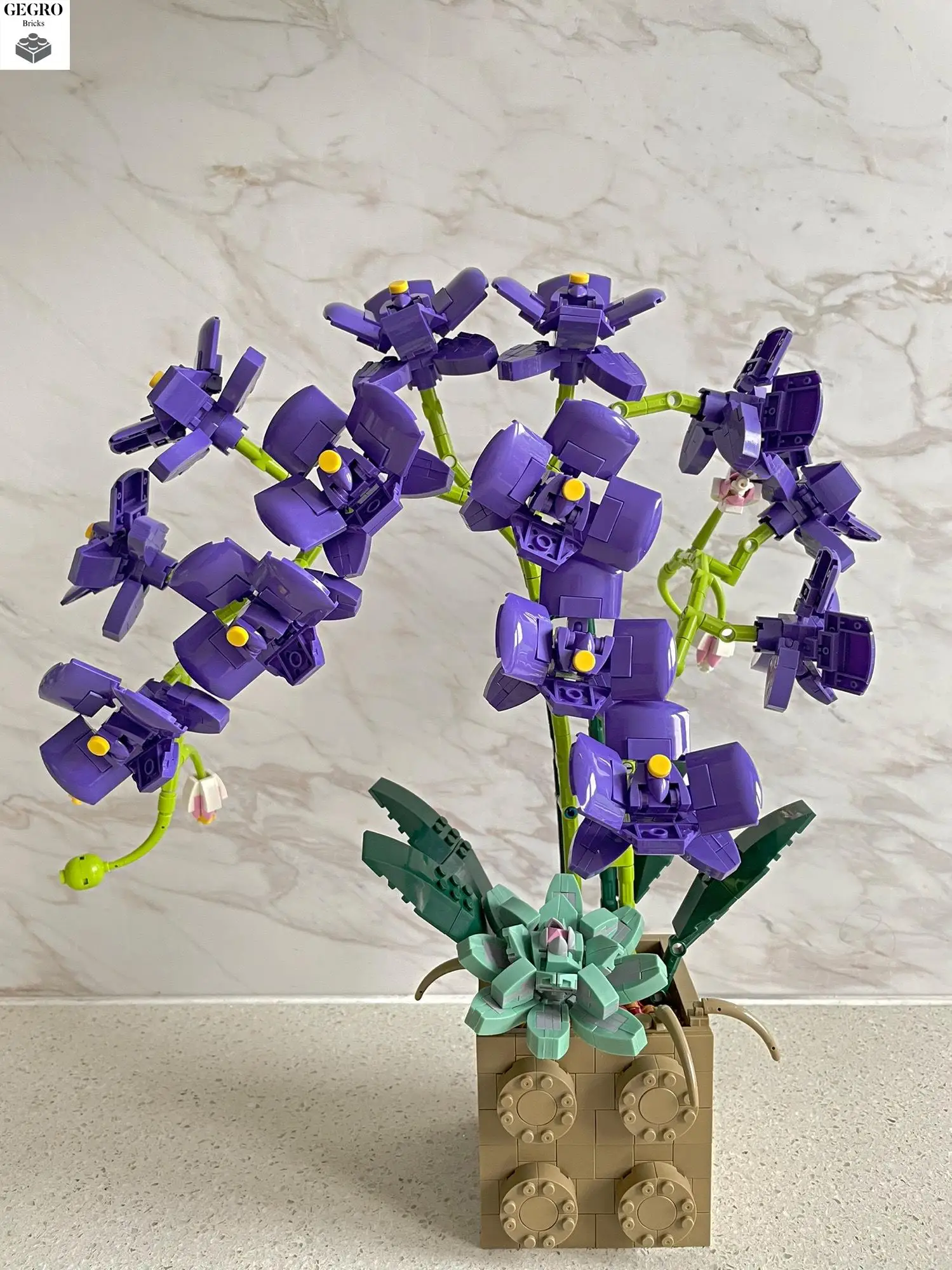 

Flower Orchid Building Block Plant Series Bonsai Bouquet Succulents Bricks Home Decoration Gifts Toys For Girls Adult