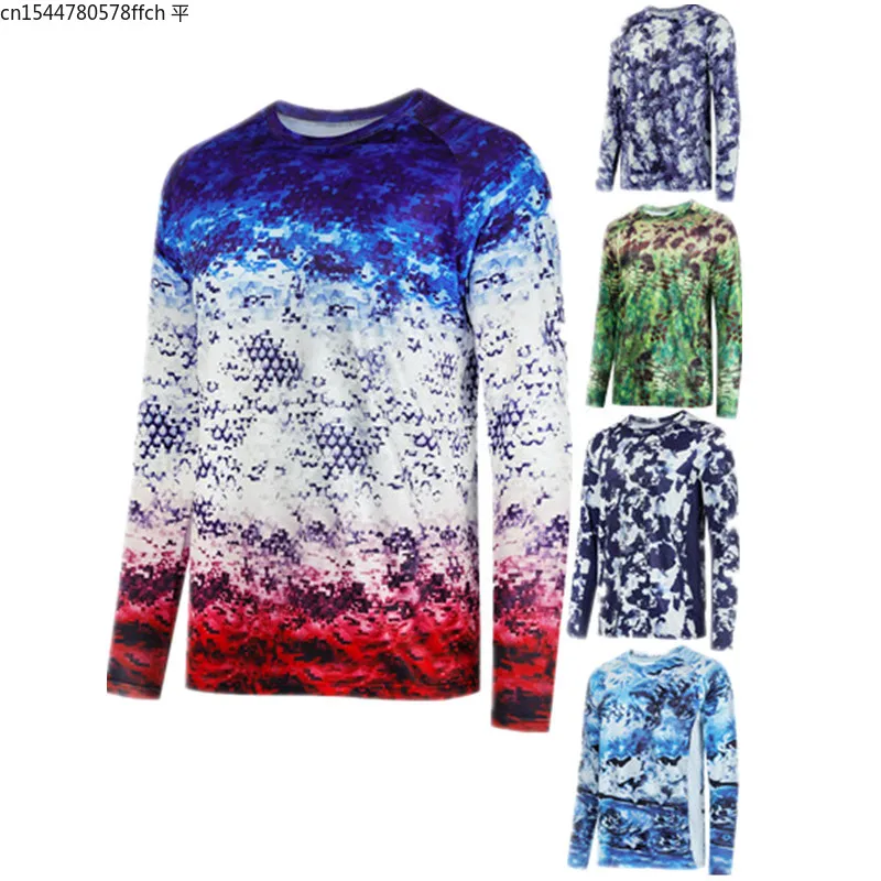 

Fishing Shirts Men Camouflage Fishing Shirt Summer Breathable Long Sleeve Sweatshirt Performance UV Protection Fishing Clothing