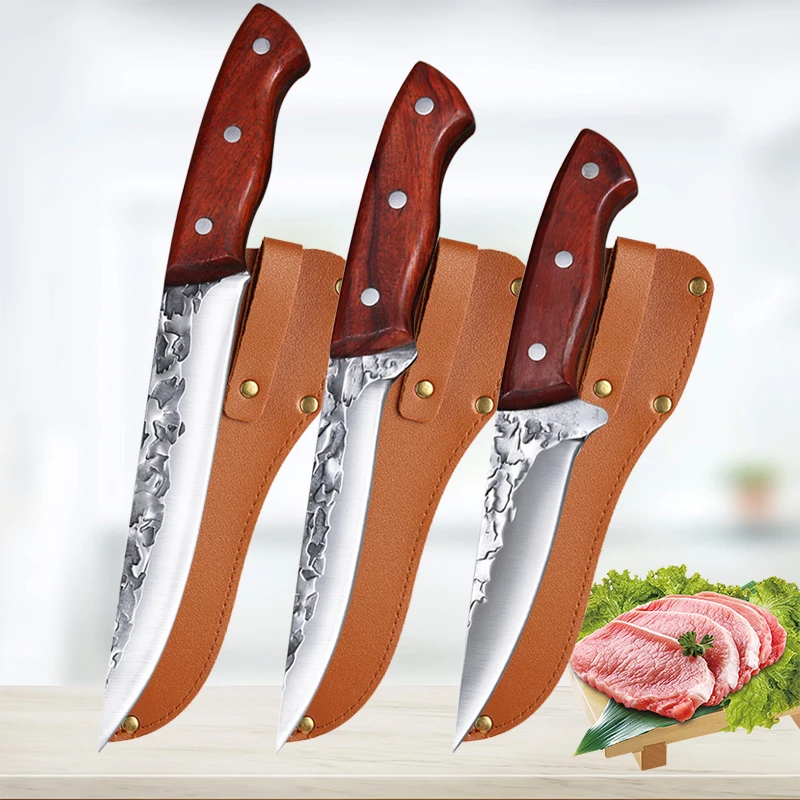 

Hunting Fishing Tactical Knife Chef Boning Paring Knife Stainless Steel Handmade Forged Fish Knifes Butcher Knife