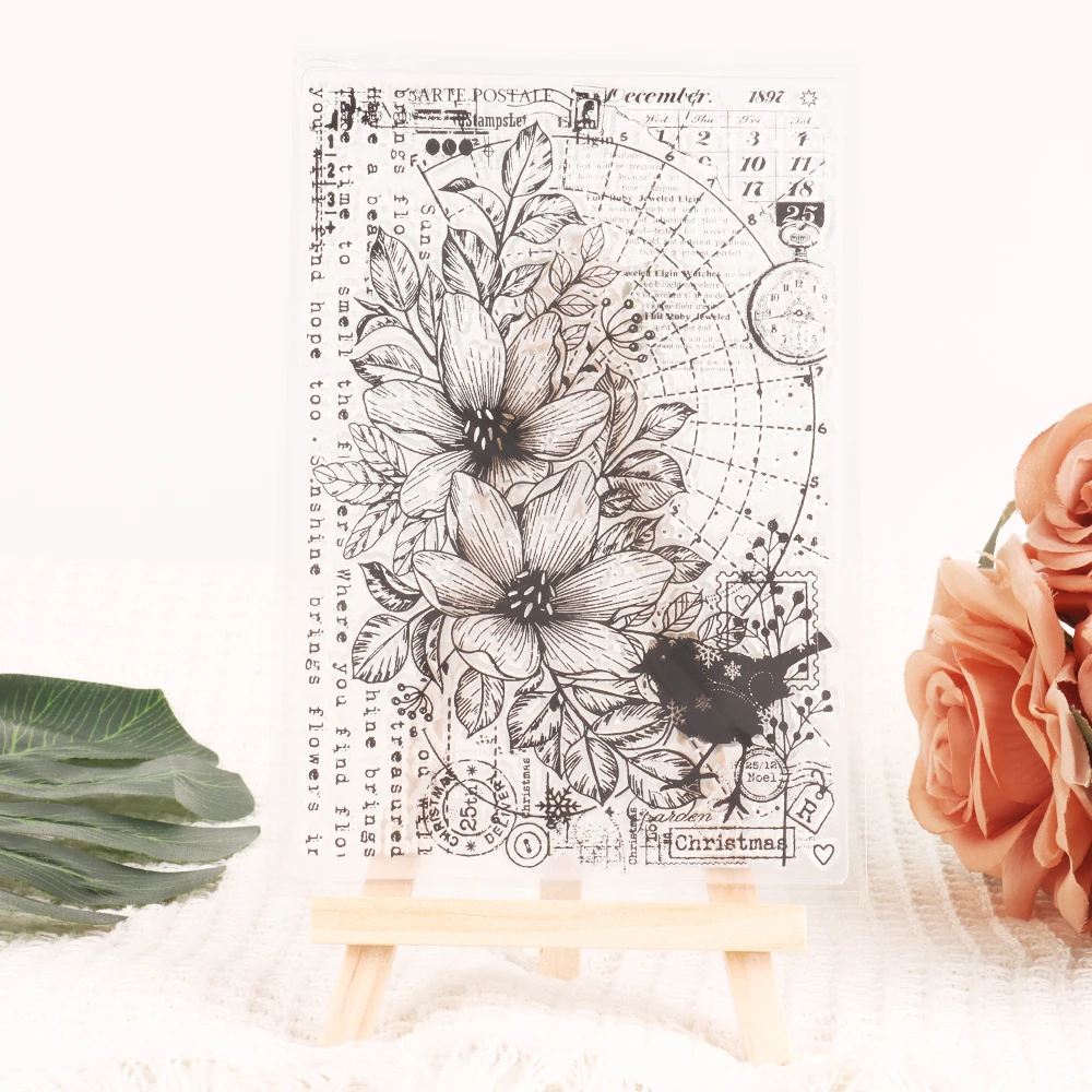 Прозрачные силиконовые штампы в стиле архитектуры/животных/цветов для