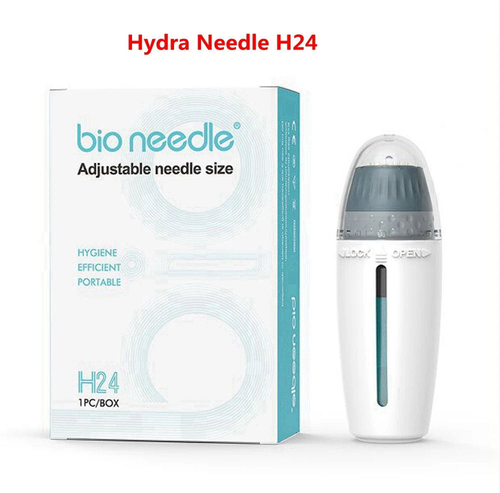 

2022 New Arrival Adjustable 24 Needles Titanium Bio Needle Hydra Needle H24 Microneedle Derma Stamp for skin care micro needle