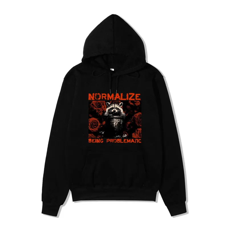Забавные странные японские толстовки с рисунком нормализации проблем и надписью