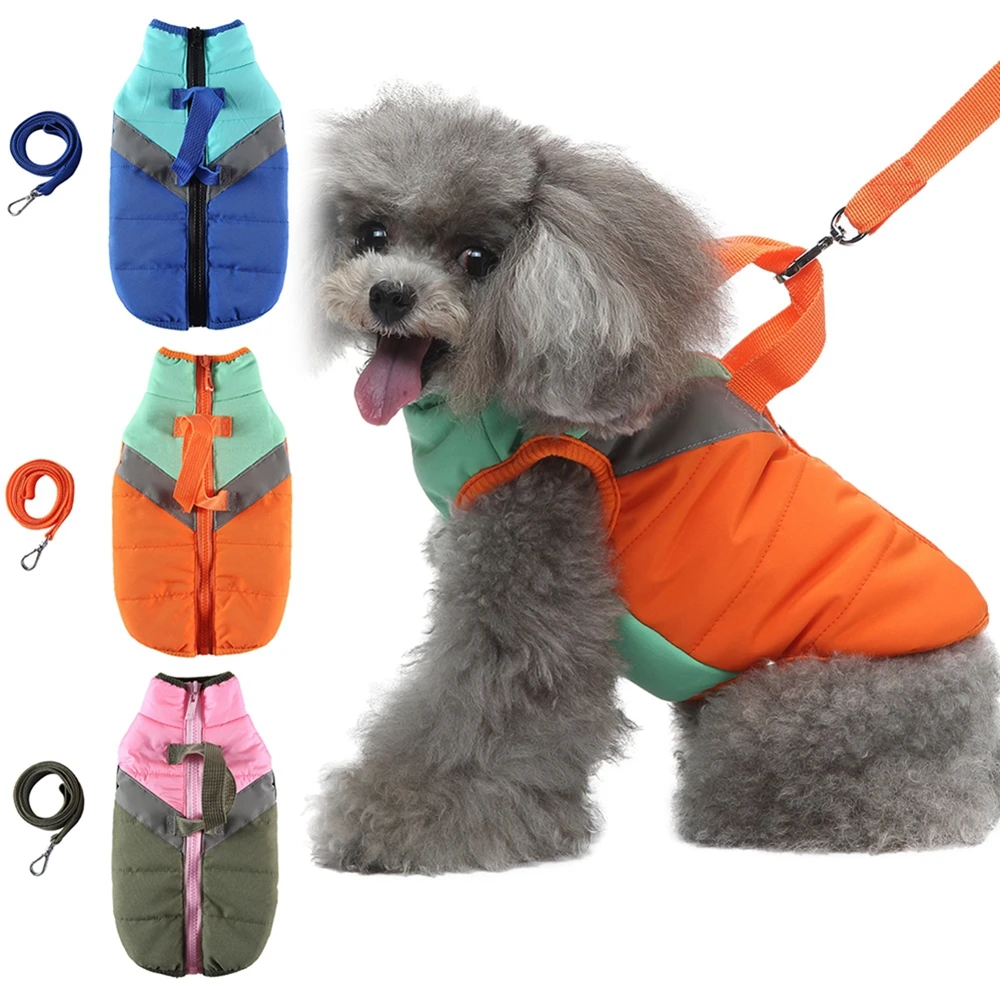 

Теплая одежда для маленьких собак, ветрозащитное зимнее пальто для собак, куртка с тянущимся шнуром, жилет для щенков, одежда для чихуахуа