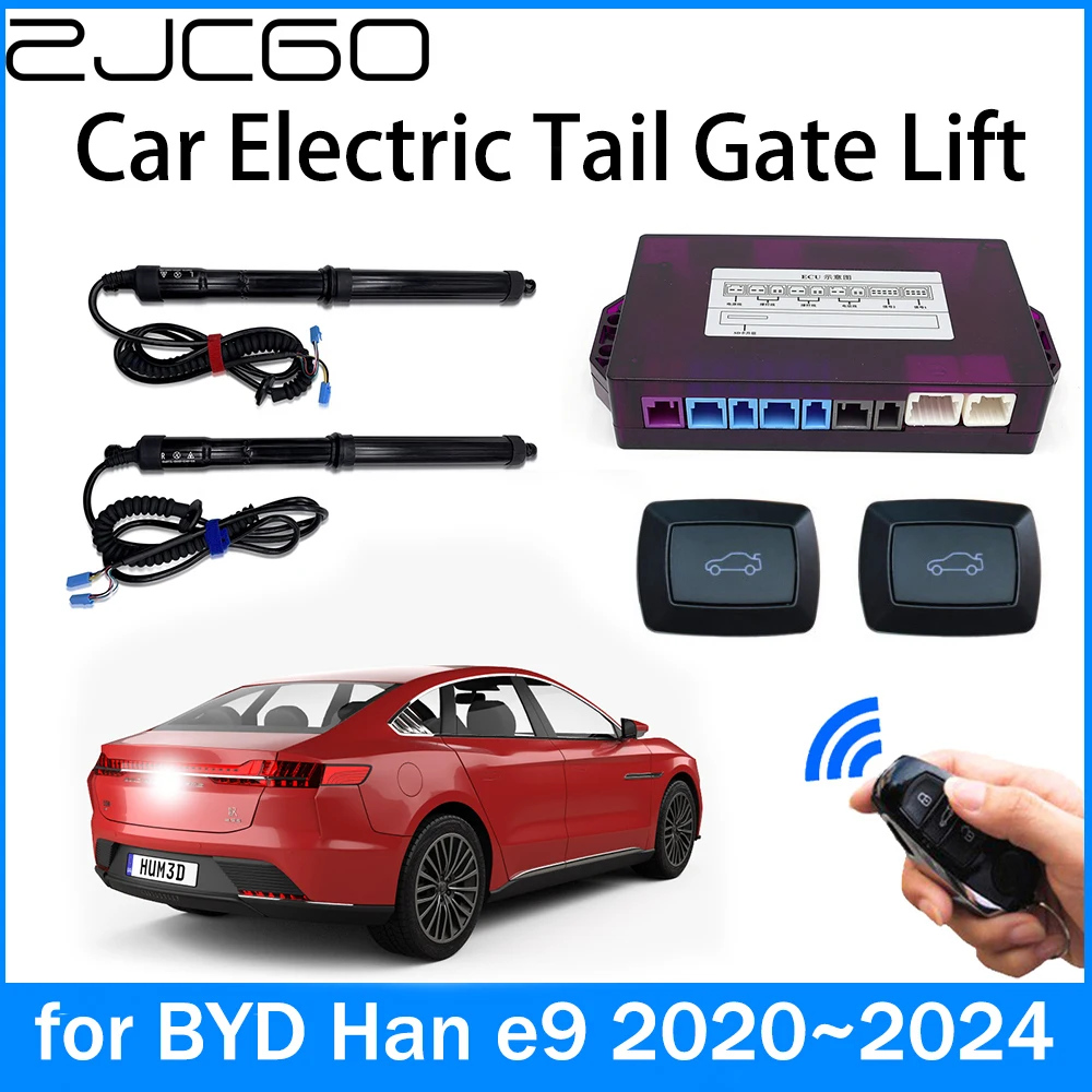 

ZJCGO Автомобильный багажник, электрическая всасывающая задняя дверь, интеллектуальная подъемная стойка багажника для BYD Han e9 2020 2021 2022 2023 2024