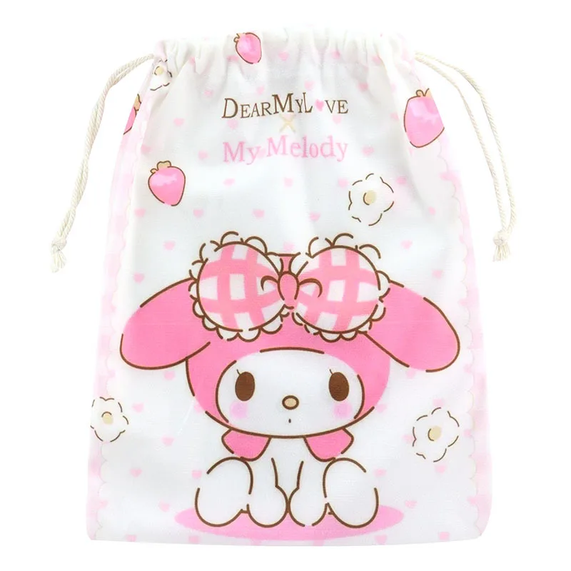 

Sanrio Mymelody Kuromi Cinnamoroll Bundle Drawstring Small Cloth Bag Miscellaneous Storage Bag Makeup Bag Portable Washing Bag