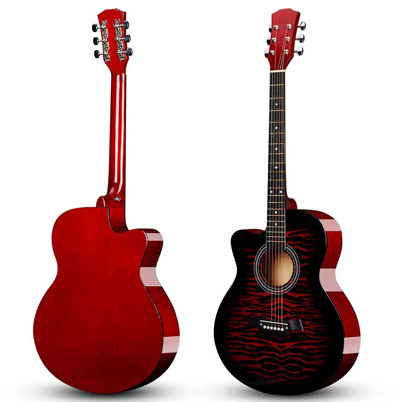 

travel Countr Guitar Acoustic 6strings Jazz Beginner Guitar Hollow Body 40 Inches Veneer Violao viola caipira Instrument