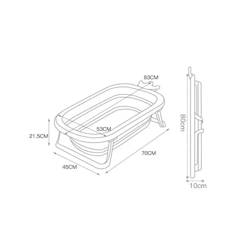 Портативная раздвижная пластиковая Водонепроницаемая Ванна Fornament современные