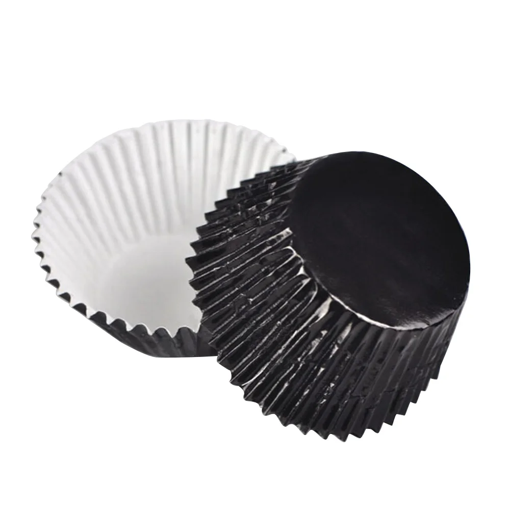 

100pcs Cupcake Liners Aluminum Foil Cake Wraps Molds Muffin Wraps for Kitchen Restaurant Home