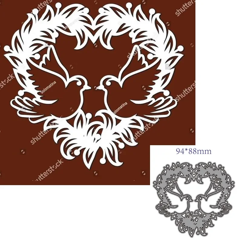 Металлические штампы для вырезания форма Птица Любовь Украшение скрапбукинга