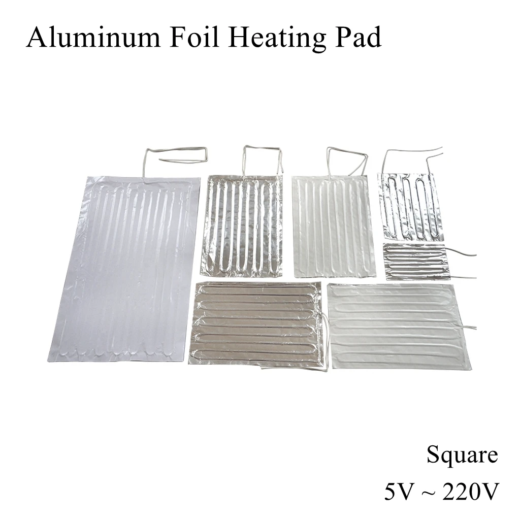 

Нагревательный коврик из алюминиевой фольги, 12 В, 24 В, 220 В, гибкий коврик с электрическим подогревом, самоклеящаяся Водонепроницаемая пластина для 3D-принтера, холодильника