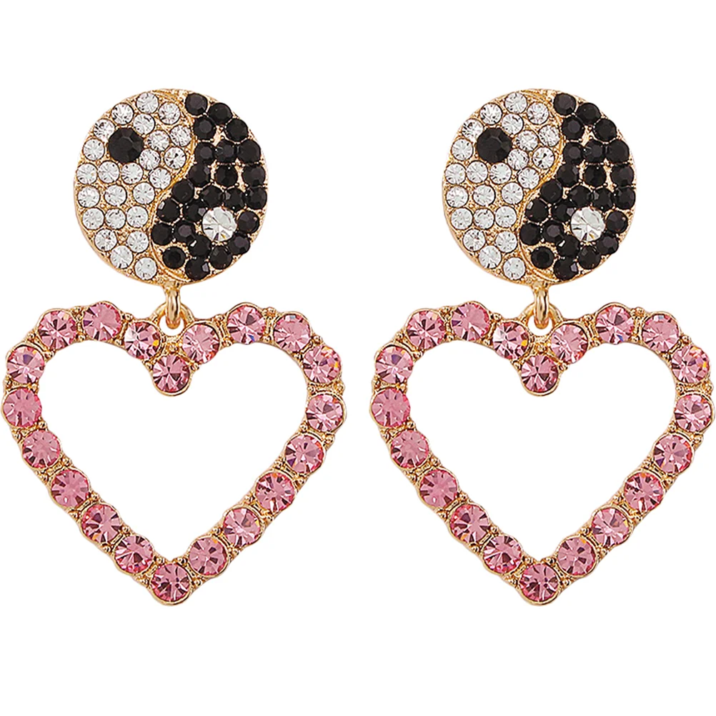 

1 Pair Shiny Rhinestone Drop Earrings Teen Earrings Drop Earrings Dangle Earrings