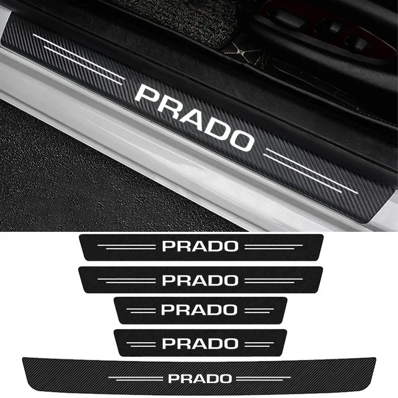 

Prado 120 150 J90 J120 J150 LC90 LC150 Защитные Наклейки На Пороги Автомобиля 3D Виниловые Наклейки Из Углеродного Волокна Пр...