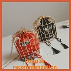 Женская вечерняя сумка-клатч в виде птичьей клетки с металлической рамкой и вышивкой, мини-сумка в виде птичьей клетки, кошелек, женская сумка с золотой кисточкой