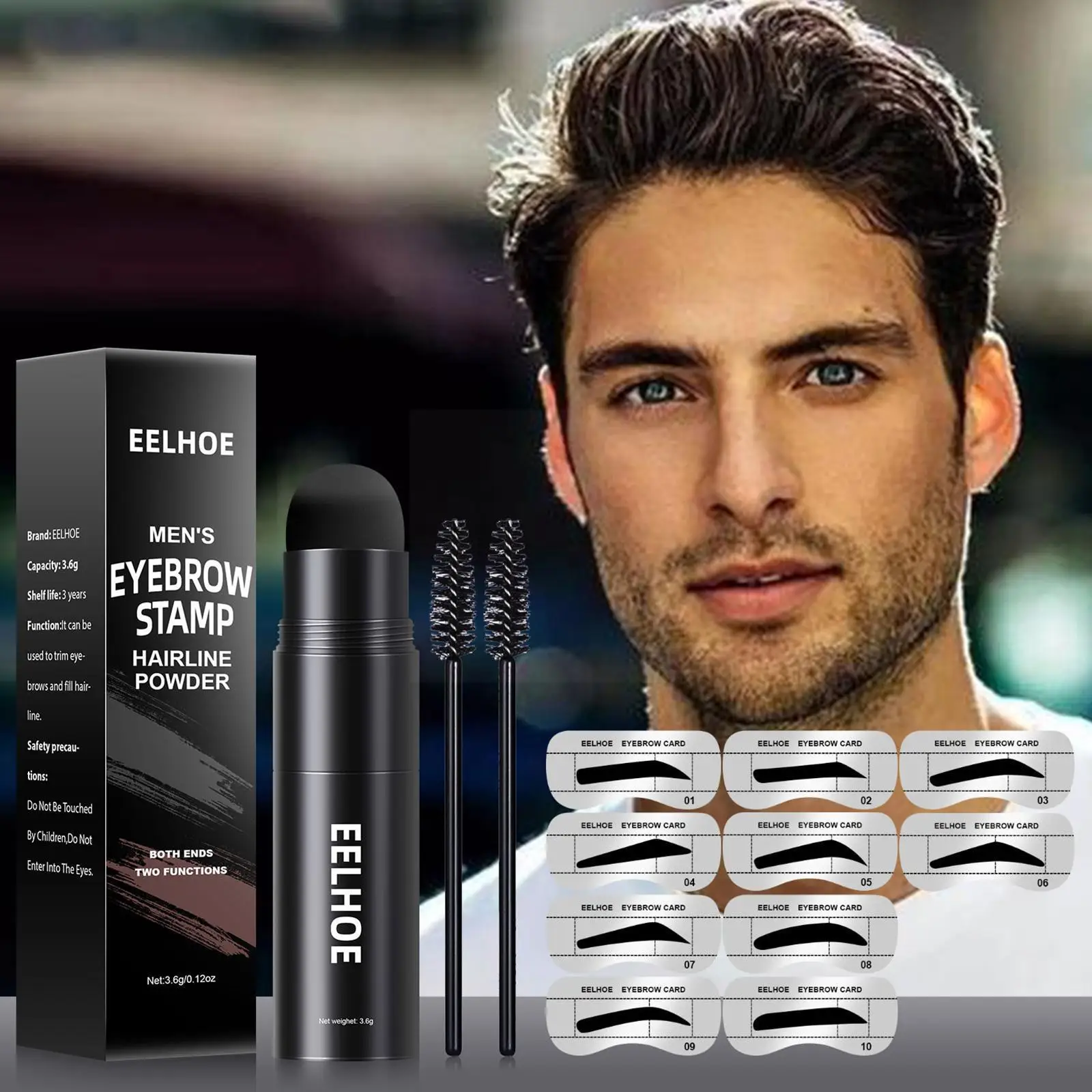 

Пудра для бровей мужская с эффектом затенения, 2022 Y6S2