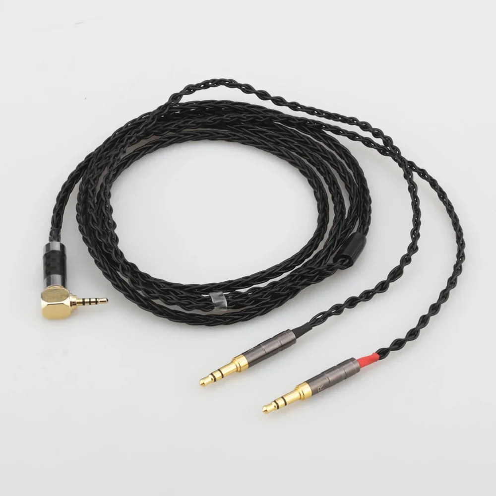 Фото Audiocrast B819Ag HC028 8-жильный высококачественный кабель для наушников Denon AH-D600 D7100 Hifiman Sundara Ananda HE1000se HE6se - Audio Up №1