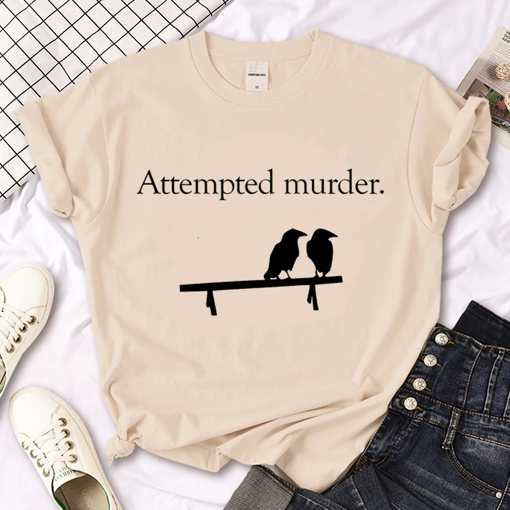 

Attempted Murder Tee women Y2K streetwear tshirt female y2k harajuku clothes