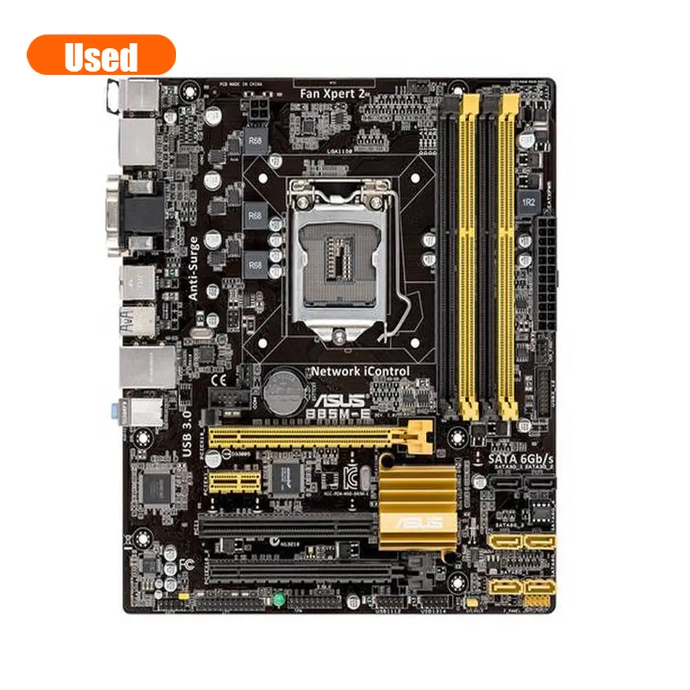 

Б/у Материнская плата Asus B85M-E B85 Socket LGA 1150 i7 i5 i3 DDR3 32G SATA3 USB3.0 Micro-ATX