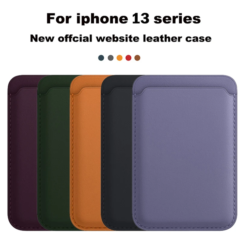 

Official Magnetic Macsafe Leather Wallet Pouch Card Holder Bag Case for IPhone 14 12 13 11 Pro Max Magnet Adsorption Back Cover