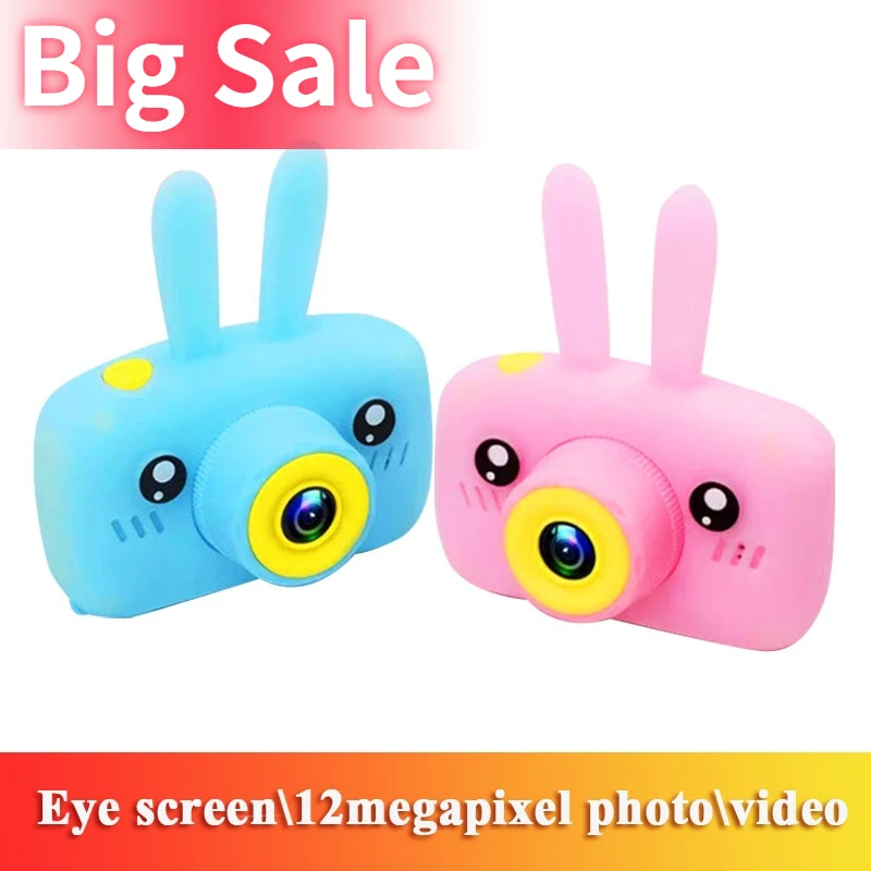 Купи Tripods Child Camera Digital 2.0 Inch Cute Cartoon Toys Children Birthday Gift 12MP 1080P Po Video For Kids за 2,177 рублей в магазине AliExpress